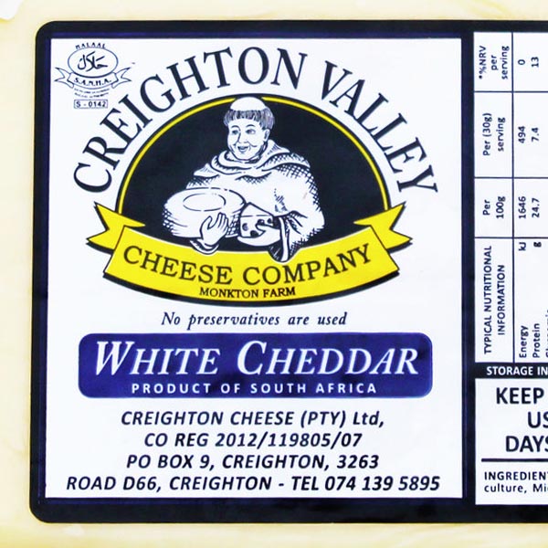 Creighton White Block Cheddar  Cheese